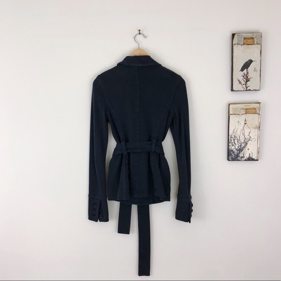 JAMES PERSE Double Breasted Sweatshirt Jacket belt - Picture 2 of 6